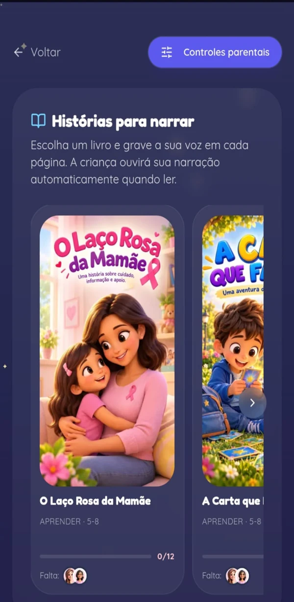 Com a voz da família